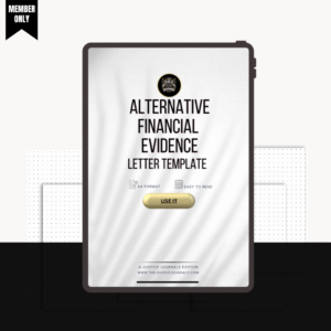 Alternative Financial Evidence request - Reasonable adjustment