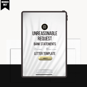 unreasonabler equest for bank statements