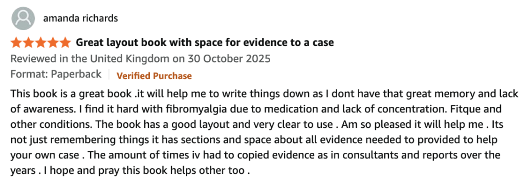 Amanda Richards - Verified testimonial Of My Health Journal By The Justice Journals